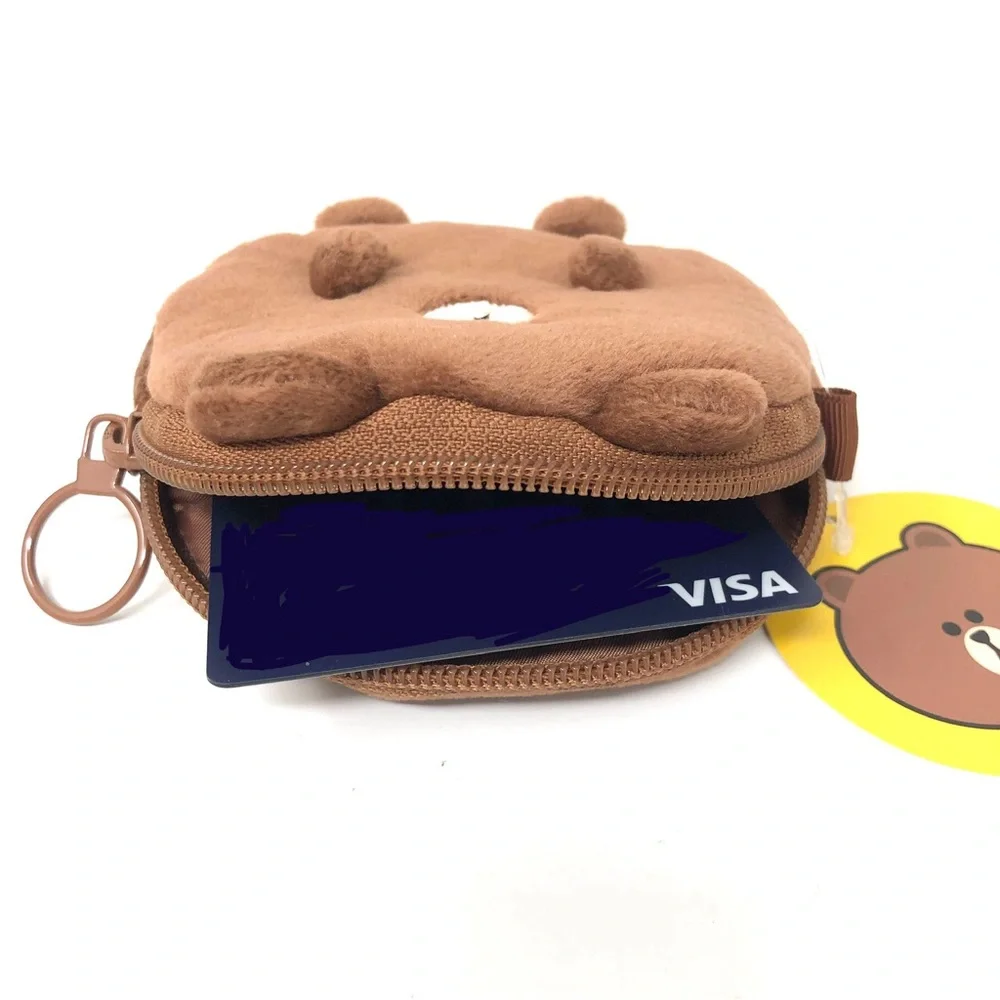 Gund Line Friends Brown Bear Coin Purse 5” - Picture 5 of 5